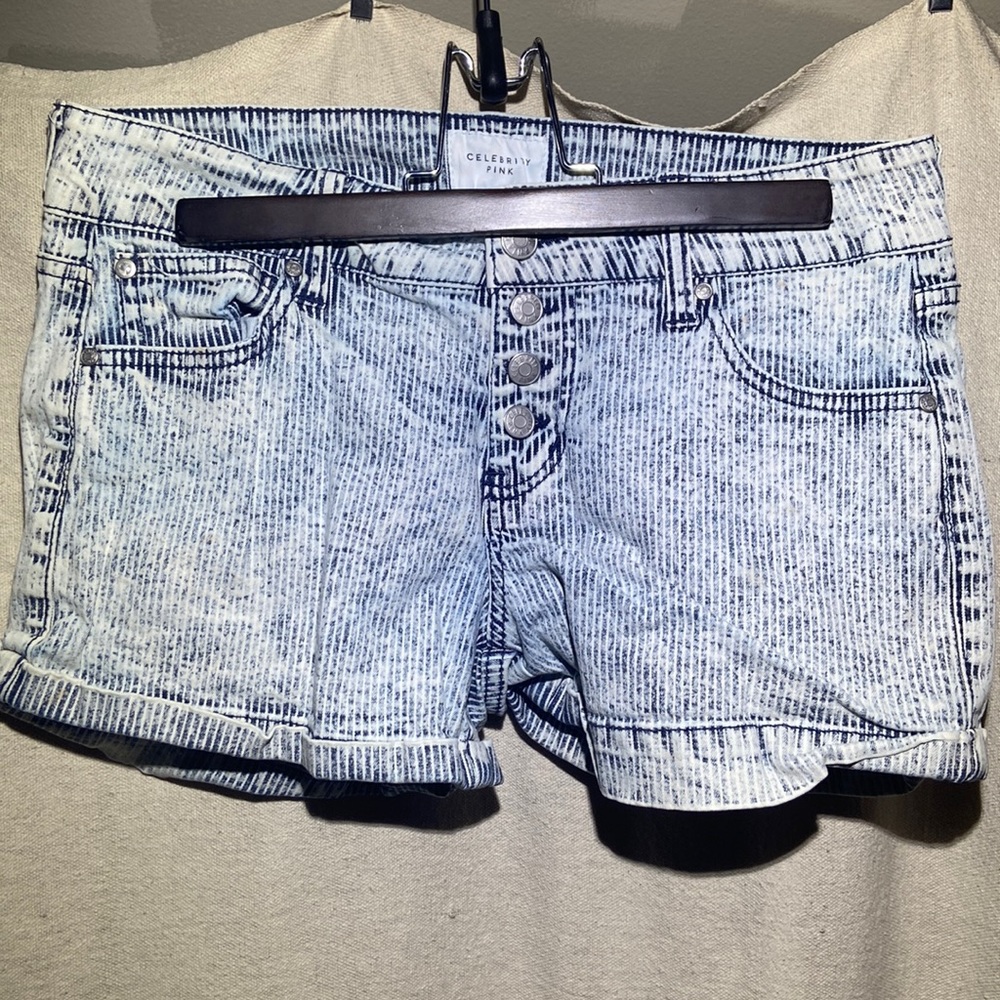 Striped Jean shorts